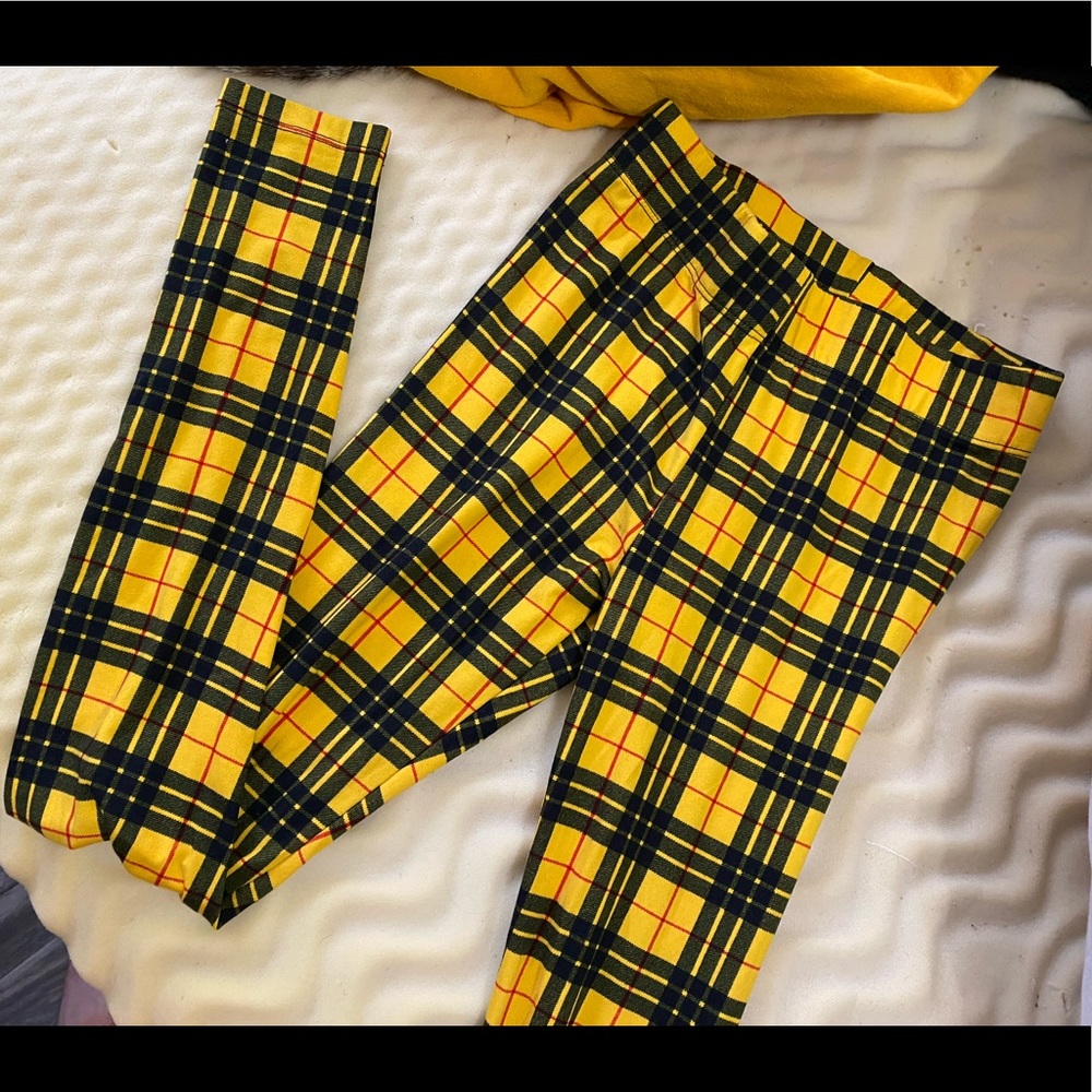 Plaid leggings